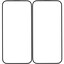 Защитное стекло Aceline для экрана Apple iPhone 16 [2.5D, олеофобное покрытие, с аппликатором, цвет рамки - черный, в комплекте: 2 шт]