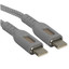 Кабель DEXP USB Type-C - USB Type-C серый [USB 2.0, OTG, форма - круглая, оплетка - нейлоновая, 3 А, 60 Вт, металлический корпус разъемов, 1 шт]