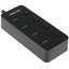 USB-разветвитель DEXP W9PH4 [USB 3.2 Gen 1 Type-A х 4, кабель - 30 см, корпус черный]