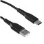 Кабель GAL USB Type-C - USB Type-A черный 1 м [форма - плоская, оплетка - TPE, 2.1 А, 1 шт]