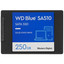 250 ГБ 2.5" SATA накопитель WD Blue SA510 [WDS250G3B0A] [SATA, чтение - 555 Мбайт/сек, запись - 440 Мбайт/сек, 3D NAND 3 бит TLC, TBW - 100 ТБ]