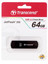 Память USB Flash 64 ГБ Transcend JetFlash 350 [TS64GJF350] [USB 2.0/USB Type-A, до 15 Мбайт/сек, монолит с колпачком, пластик]