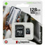 Карта памяти Kingston Canvas Select Plus microSDXC 128 ГБ [SDCS2/128GB] [A1, Class 10, Video Class 10, запись - 85 Мбайт/сек, чтение - 100 Мбайт/сек]