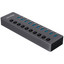 USB-разветвитель KEYRON KUH-10AG [USB 3.2 Gen 1 Type-A х 10, кабель - 90 см, корпус серый]