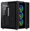 Корпус Corsair Crystal Series 680X RGB [CC-9011168-CN] черный [Mid-Tower, E-ATX, Micro-ATX, Mini-ITX, Standard-ATX, USB 3.2 Gen 1 Type-A, USB 3.2 Gen 2 Type-C, RGB вентиляторы, 4 x 120 мм]