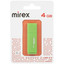 Память USB Flash 4 ГБ Mirex LINE GREEN [13600-FMULGN04] [USB 2.0/USB Type-A, до 35 Мбайт/сек, монолит с колпачком, металл]