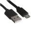Кабель Aceline micro USB-B - USB Type-A черный 2 м [форма - круглая, оплетка - ПВХ, 2.1 А, 1 шт]