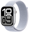 Смарт-часы Apple Watch Series 10 46 mm [корпус - серебристый, ремешок - голубой, 1.96", OLED, 416x496, IP6X, Bluetooth, Wi-Fi, для iOS 18 и выше]