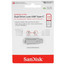 Память OTG USB Flash 128 ГБ SanDisk Ultra Dual Drive Luxe [SDDDC4-128G-G46] [USB 3.2 Gen 1/USB Type-A, USB Type-C, до 150 Мбайт/сек, поворотный (флип), металл]