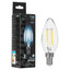 Лампа филаментная Gauss Filament Свеча 11W 830lm 4100К Е14 LED 1/10/50 [E14, 11 Вт, 830 лм, 4100 K, 150-265 В / 50 Гц]