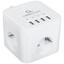 Сетевой фильтр Cablexpert CUBE-3-U4-W-1.5 белый [розетки - 3, USB - 4 шт, 10 А, 2500 Вт, кабель - 1.5 м]