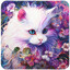 Коврик Aceline Glow Kitty (S) разноцветный [полиэстер, 300 мм x 300 мм x 2 мм, рисунок - животные]