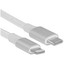 Кабель Ugreen Lightning 8-pin - USB Type-C серебристый [форма - круглая, оплетка - нейлоновая, 2.4 А, 20 Вт, металлический корпус разъемов, 1 шт]