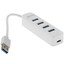 USB-разветвитель DEXP TWU3-4A [USB 3.2 Gen 1 Type-A х 4, кабель - 15 см, корпус белый]