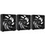 Комплект вентиляторов LIAN LI UNI FAN P28 [G99.12P283B.R0] черный [120 x 120 мм, 4 pin, 200 об/мин - 2600 об/мин, 20.4 дБ - 32.1 дБ, в комплекте - 3]