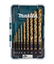 Набор сверл Makita D-72849 [спиральный, ⌀ по металлу - 9 мм, 5 мм, 4 мм, 6 мм, цилиндрический, количество - 10 шт, пластиковый кейс]