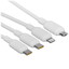 Кабель Baseus Lightning 8-pin, micro USB-B, USB Type-C - USB Type-C белый 1.5 м [форма - круглая, оплетка - TPE, 5 А, 100 Вт, 1 шт]