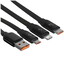 Кабель Baseus Lightning 8-pin, micro USB-B, USB Type-C - USB Type-A черный 1.1 м [форма - плоская, оплетка - TPE, 6 А, 66 Вт, 1 шт]