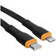 Кабель Borofone Lightning 8-pin - USB Type-C черный [USB 2.0, форма - плоская, оплетка - TPE, 3 А, 27 Вт, 1 шт]