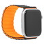 Ремешок uBear для Apple Watch 42/ 44/ 45/ 49mm черный/оранжевый [спортивный, застежка - магнит, силикон, размер M/L, 1 шт]