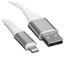 Кабель DEXP Lightning 8-pin - USB Type-A белый [USB 2.0, OTG, форма - круглая, оплетка - ПВХ, 2 А, 10 Вт, металлический корпус разъемов, 1 шт]