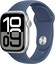 Смарт-часы Apple Watch Series 10 42 mm [корпус - серебристый, ремешок - синий, S/M, 1.77", OLED, 374x446, IP6X, Bluetooth, Wi-Fi, для iOS 18 и выше]