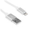 Кабель Cablexpert Lightning 8-pin - USB Type-A белый [USB 2.0, форма - круглая, оплетка - силиконовая, 2 А, 12 Вт, металлический корпус разъемов, 1 шт]