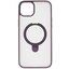 Накладка  MOCOLL Ferris Wheel Series для Apple iPhone 15 Plus фиолетовый/прозрачный [алюминий, ТПУ, кольцо, подставка]