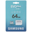Карта памяти Samsung EVO Plus microSDXC 64 ГБ [MB-MC64KA/UE] [A1, Class 10, UHS Class 1, Video Class 10, чтение - 130 Мбайт/сек]