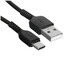 Кабель Hoco USB Type-C - USB Type-A черный [USB 2.0, форма - круглая, оплетка - TPE, 3 А, 10 Вт, 1 шт]