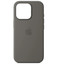 Накладка  Apple Silicone Case для Apple iPhone 16 Pro серый [микрофибра, ТПУ]