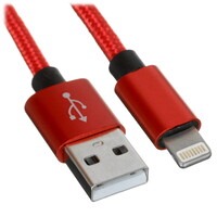 Кабель DEXP Lightning 8-pin - USB Type-A красный 1 м