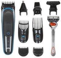 Триммер Braun MGK5280 черный/голубой
