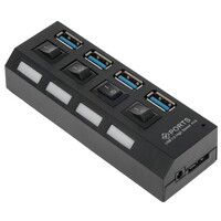 USB-разветвитель Smartbuy SBHA-7304-B