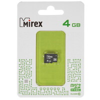 Карта памяти Mirex [microSDHC, Class 10, 4 Gb, 25 Mb/s]