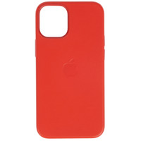 Накладка  Apple Leather Case для Apple iPhone 12 mini красный