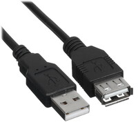 Кабель DEXP USB Type-A - USB Type-A черный 2 м