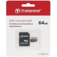 Карта памяти Transcend High Endurance microSDXC 64 ГБ [TS64GUSD350V]