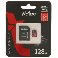 Карта памяти Netac microSDXC 128 ГБ [NT02P500PRO-128G-R]