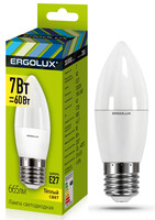Лампа светодиодная Ergolux LED-C35-7W-E27-3K