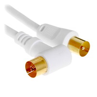 Антенный кабель DEXP TV (M) – TV (F) угловой