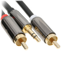 Кабель   DEXP jack 3.5 мм - 2RCA черный