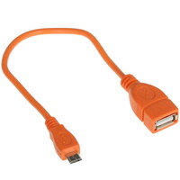 Кабель DEXP micro USB-B - USB Type-A оранжевый 0.15 м