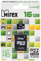 Карта памяти Mirex microSDHC 16 ГБ [13613-AD10SD16]