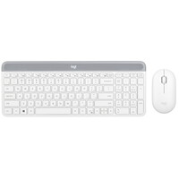 Клавиатура+мышь беспроводная   Logitech Slim Wireless Desktop MK470 белый