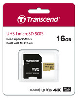 Карта памяти Transcend 500S microSDHC 16 ГБ [TS16GUSD500S]