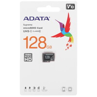 Карта памяти ADATA Supreme microSDXC 128 ГБ [AD128GU1D-R]