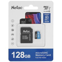 Карта памяти Netac P500 microSDXC 128 ГБ [NT02P500STN-128G-R]