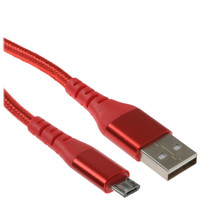 Кабель DEXP micro USB-B - USB Type-A красный