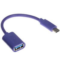 Кабель DEXP USB Type-C - USB Type-A фиолетовый 0.15 м